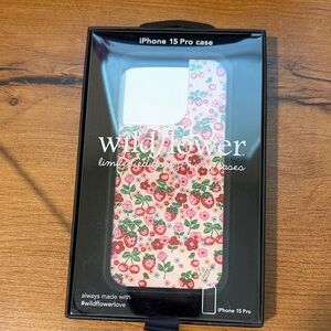 Wildflowers iPhone 15 Pro Case - Pink and Red Floral